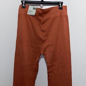 SO High Rise Seamless Ribbed Leggings Burnt Orange Rust XL New With Tags